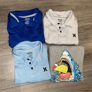 Hurley Kids Polo Shirt Collection - Royal Blue, Light Blue, Gray